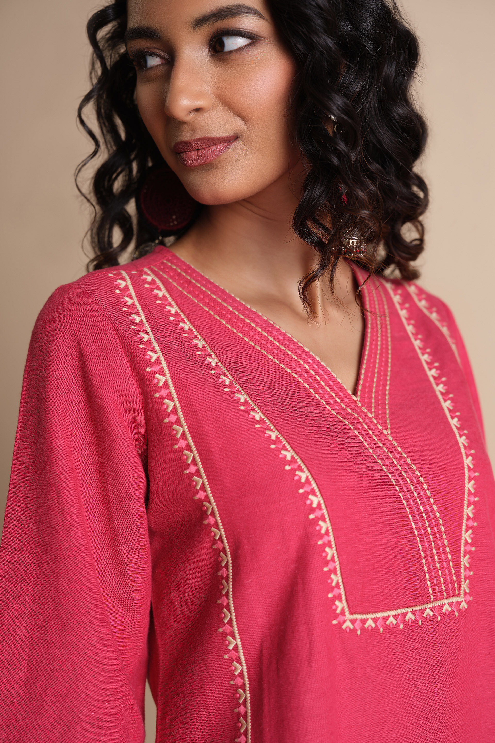 Guler Kurta, Red, image 3